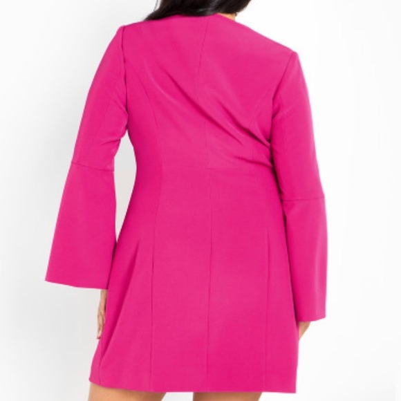 NWT Kallie Dress from City Chic in a Size 18 in Pop Pink - Picture 6 of 13